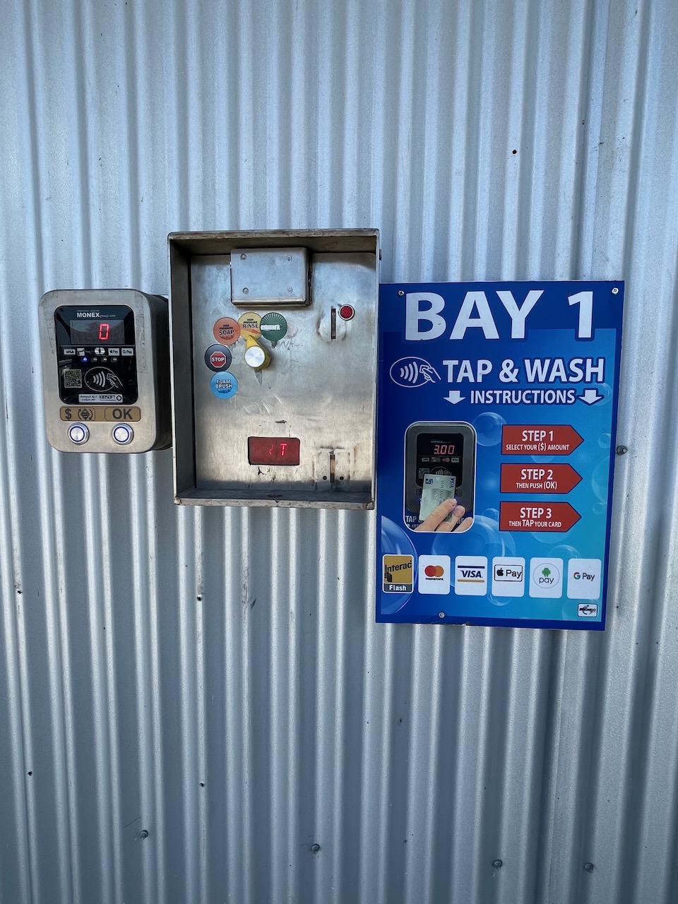 Card and coin operated car wash in Okanagan Falls